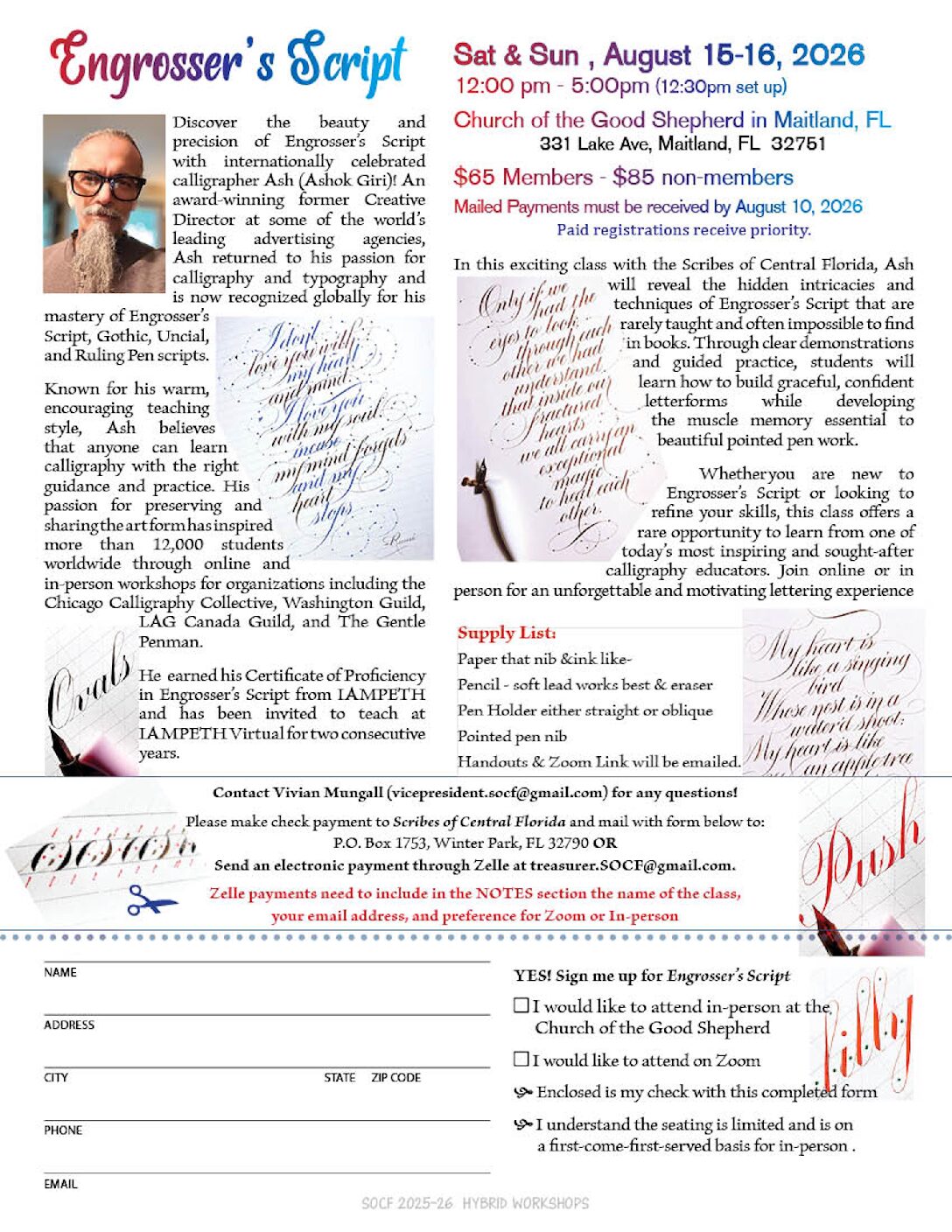 Engrosers Script Flyer